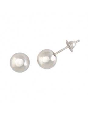 Brinco de bola para recém nascido em ouro branco 3 mm - 0020363 Brinco de bola para recém nascido em ouro branco 3 mm - 0020363