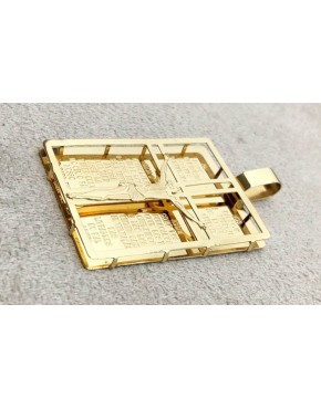 Pingente placa cruz com pai nosso - 0047055 Pingente placa cruz com pai nosso - 0047055