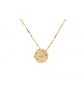 Gargantilha de flor pequena chuveiro em ouro 18k - 0018776 Gargantilha de flor pequena chuveiro em ouro 18k - 0018776